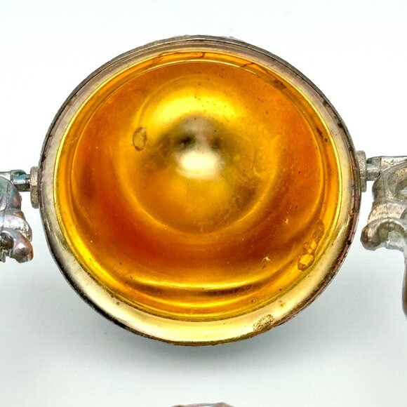 Vtg Silver & Gold Plated Nuremberg Germany Double Toasting Wedding Cup Figurine - Picture 6 of 10